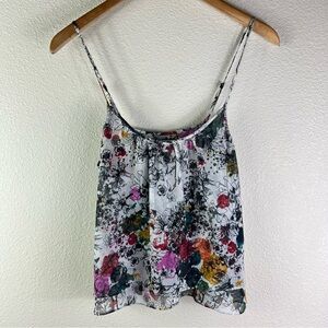 Talula Multicolor Tiered Floral Camisole Small Adjustable Straps